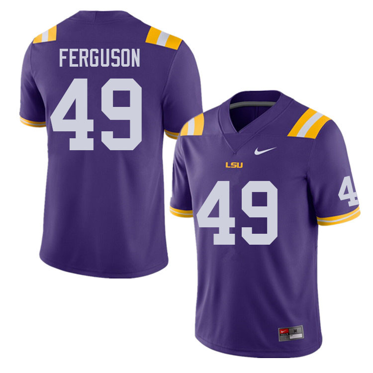 Men #49 Jonathan Ferguson LSU Tigers College Football Jerseys Sale-Purple - Click Image to Close
